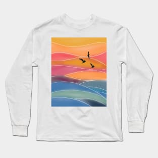 Watercolor lanscape Long Sleeve T-Shirt